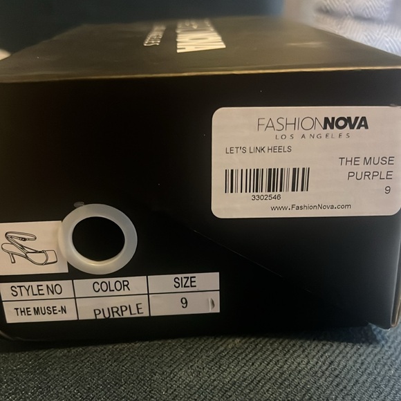 New In Box Fashion Nova Let’s Link The Muse Purple Heels, 9 - Picture 11 of 11